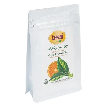 چای سبز با مخلوط پرتغال زوبین
